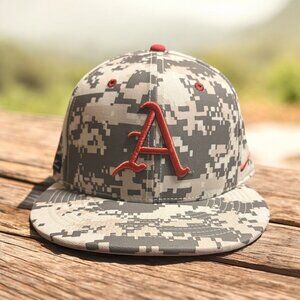 Men's Nike Camo Arkansas Razorbacks Performance True Fitted Hat- Camo Size 7 3/8